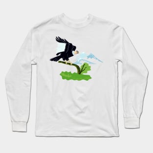 Andean Condor Perching Retro Long Sleeve T-Shirt